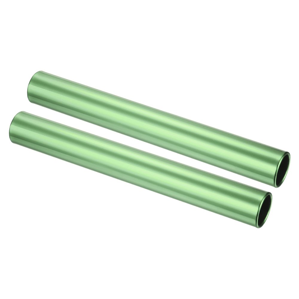 PATIKIL Relay Track Baton, 2 Pack Aluminum Alloy Tube Field Running Race Stick for Outdoor Athletics Sport Game Tool, Green