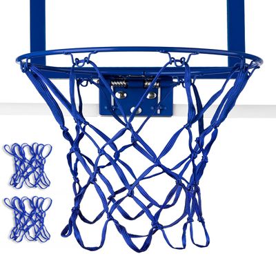 XXXYYY Mini Basketball Net Replacement 8 Loop [2 Pack], Vibrant Color, for Indoor Door/Room Walls 8"-10.25" Hoop - Blue