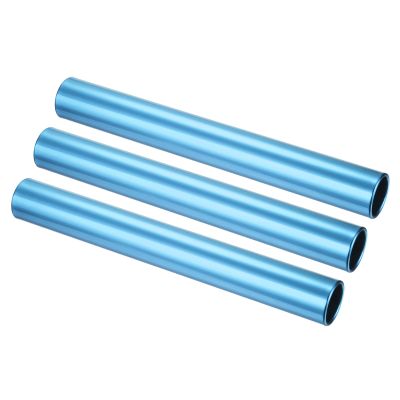 PATIKIL Relay Track Baton, 3 Pack Aluminum Alloy Tube Field Running Race Stick for Outdoor Athletics Sport Game Tool, Blue