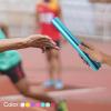 PATIKIL Relay Track Baton, Aluminum Alloy Tube Field Running Race Stick for Outdoor Athletics Sport Game Tool, Red view 3
