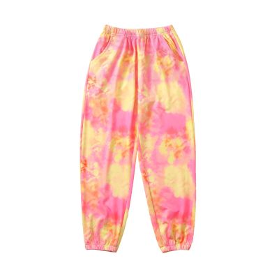 AnFeng Loose Pants Kids Pants Trouser Casual Girls Tie Dyed Baby Boys Print Clothes Toddler Girls Pants (Orange, 7-8 Years)