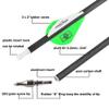 SHARROW 31" Carbon Arrows Hunting Arrows Spine 250 300 350 400 500 600 with Replaceable Tips Targeting Practice Arrows for Compound/Recurve/Long Bow 6/12pcs (12, Green & White, Spine 300) view 4