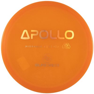 Alfa Discs Apollo in Crystal | Straight Flying Mid Range | Crystal Plastic (177-180 Grams, Orange)