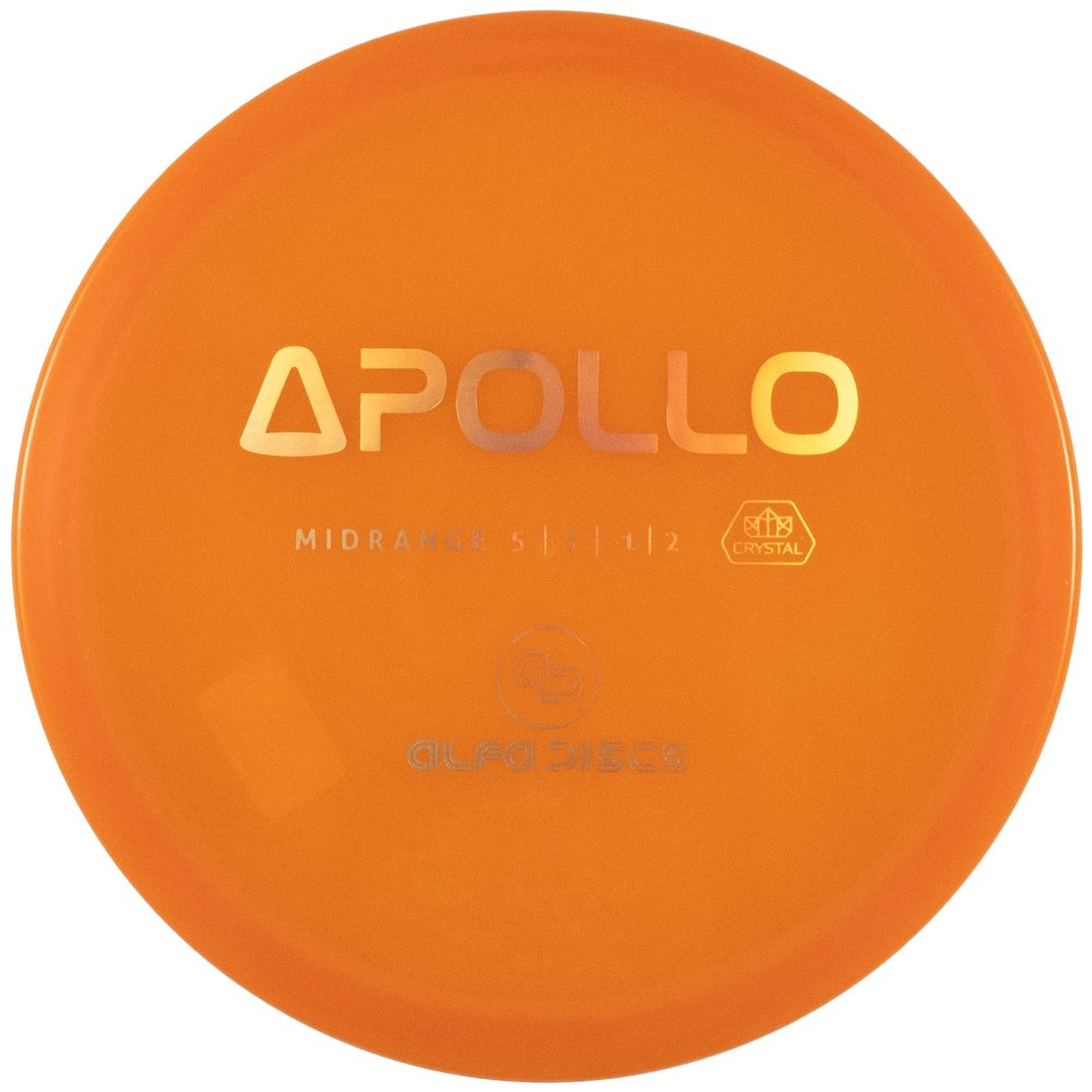 Alfa Discs Apollo in Crystal | Straight Flying Mid Range | Crystal Plastic (177-180 Grams, Orange)