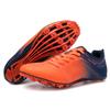 Zakey Track and Field Shoes Men Women Kids Spikes Sneakers Track Race Jumping Sneakers Girls Professional Running Nail Spikes Shoes Boys (8,OrangeBlue) view 1