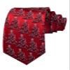 Branduce Burgundy Christmas Ties Festival Holiday Theme Necktie Boys Vacation Xmas Tree Tie for Party (TA03-04) view 1
