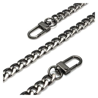 MORREZ Bag Parts Accessories Bags Chains Gold Belt Hardware Handbag Accessory Metal Alloy Bag Chain Strap Compatible with Women Bags Belt Straps (Color : Black, Size : 120cm)