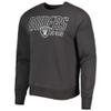 47 Men's Charcoal Las Vegas Raiders Locked In Headline Pullover Sweatshirt view 2