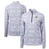 Cutter & Buck Women's Charcoal Pittsburgh Steelers Traverse Camo Print Stretch Quarter-Zip Pullover Top view 1