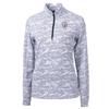 Cutter & Buck Women's Charcoal Pittsburgh Steelers Traverse Camo Print Stretch Quarter-Zip Pullover Top view 2
