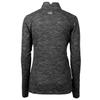 Cutter & Buck Women's Black Detroit Lions Traverse Camo Print Stretch Quarter-Zip Pullover Top view 3