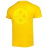47 Men's Gold Pittsburgh Steelers Fast Track Tonal Highlight T-Shirt view 3