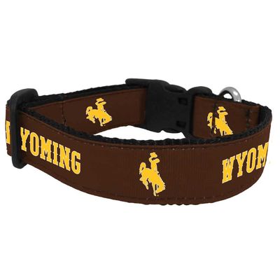 College Dog Collar (Large, Wyoming)