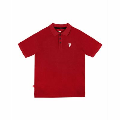 Alfa Romeo Racing Men's Small Serpent Logo Polo Shirt Red