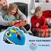 Toddler Helmet Kids Bike Helmet for 2 3 4 5 6 7 8 Years Old Girls with 3D Dinosaur Design Protective Gear Set and Safety Certified, Toddler Bike Cycling Skating Skateboard Scooter Helmet (Blue) view 3