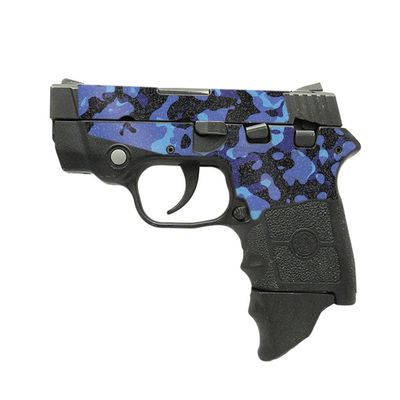 MightySkins Glossy Glitter Skin Compatible with Smith & Wesson M&P Bodyguard 380 (Green or No Laser) - Blue Modern Camo | Protective High-Gloss Glitter Finish | Easy to Apply | Made in The USA
