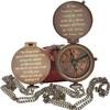 Personalized Engraved Brass Pocket Portable Compass Gifts for Men, Him, Son, Husband, Grandson, Boys | Engravable Antique Magnetic Compasses for Graduation, Baptism, Confirmation with Wooden Box view 1