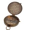 Personalized Engraved Brass Pocket Portable Compass Gifts for Men, Him, Son, Husband, Grandson, Boys | Engravable Antique Magnetic Compasses for Graduation, Baptism, Confirmation with Wooden Box view 2