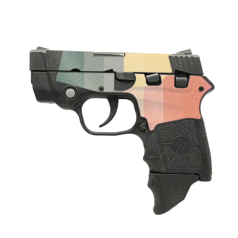 MightySkins Glossy Glitter Skin Compatible with Smith & Wesson M&P Bodyguard 380 (Green or No Laser) - Sunset Forest | Protective, Durable High-Gloss Glitter Finish | Easy to Apply | Made in The USA
