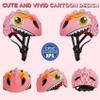 Toddler Kids Bike Helmet for 2 3 4 5 6 7 8 Years Old Girls with 3D Dinosaur Design Protective Gear Set and Safety Certified, Toddler Bike Cycling Skating Skateboard Scooter Helmet (Pink) view 3