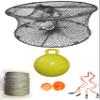 KUFA Sports Foldable Prawn Trap (Stretched Mesh Size:1-1/8") with 400' Rope, Yellow Float, Bait Bag & Harness Combo (PRN58+PALH5) view 1