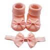 Ikevan Running Shoes for Children Children Kids Socks Soft Bottom Toddler Shoes Socks Bowkot Princess Socks (Orange, 0 Months) view 1