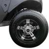 Huskey Parts Company Golf Cart 8" Wheel Covers Hub Caps Chrome Black Compatible with EZGO Club Car Yamaha Stock Rims view 1