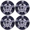 Huskey Parts Company Golf Cart 8" Wheel Covers Hub Caps Chrome Black Compatible with EZGO Club Car Yamaha Stock Rims view 2