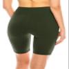 ALWAYS Women's High Waist Biker Shorts - Buttery Soft Workout Running Yoga Pants 8" Olive Medium view 2