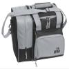 Deluxe Single Bowling Ball Bag with Separate Shoe Compartment that Holds up to Size 15 Shoes. Gray view 1