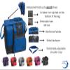 Deluxe Single Bowling Ball Bag with Separate Shoe Compartment that Holds up to Size 15 Shoes. Gray view 3