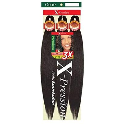 Outre Synthetic Pre Stretched Ultra Braid - Xpression 3X 52" (Color:99J, Pack of 4)