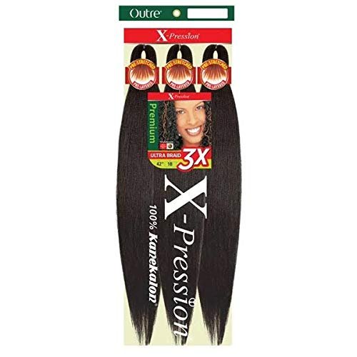 Outre Synthetic Pre Stretched Ultra Braid - Xpression 3X 52" (Color:99J, Pack of 4)
