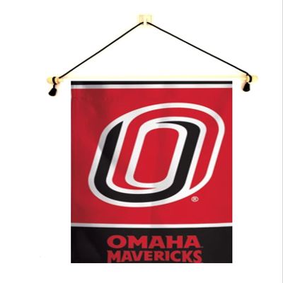 Nebraska Omaha Garden Flag With Banner Pole, 12.5 x 18 inch Flag with 15 inch Banner Pole and Cord, Licensed by Wincraft