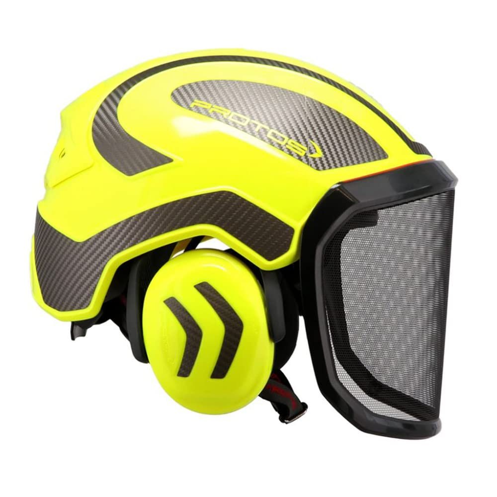 Protos GmbH Integral Arborist Helmet - Hi-Viz Yellow & Carbon