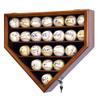23 Baseball Ball Display Case Cabinet - Home Plate Shaped (Walnut) view 1