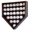 30 Baseball Ball Display Case Cabinet - Home Plate Shaped (Cherry) view 1