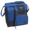 Deluxe Single Bowling Ball Bag with Separate Shoe Compartment that Holds up to Size 15 Shoes. Blue view 1