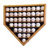 43 Baseball Ball Display Case Cabinet - Home Plate Shaped (Oak) view 1