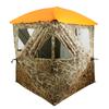AUSCAMOTEK 3W See Through Pop Up Ground Blind Hub Style 3-Panels Blinds with Removable Orange Blaze Top for Duck Waterfowl Hunting view 3