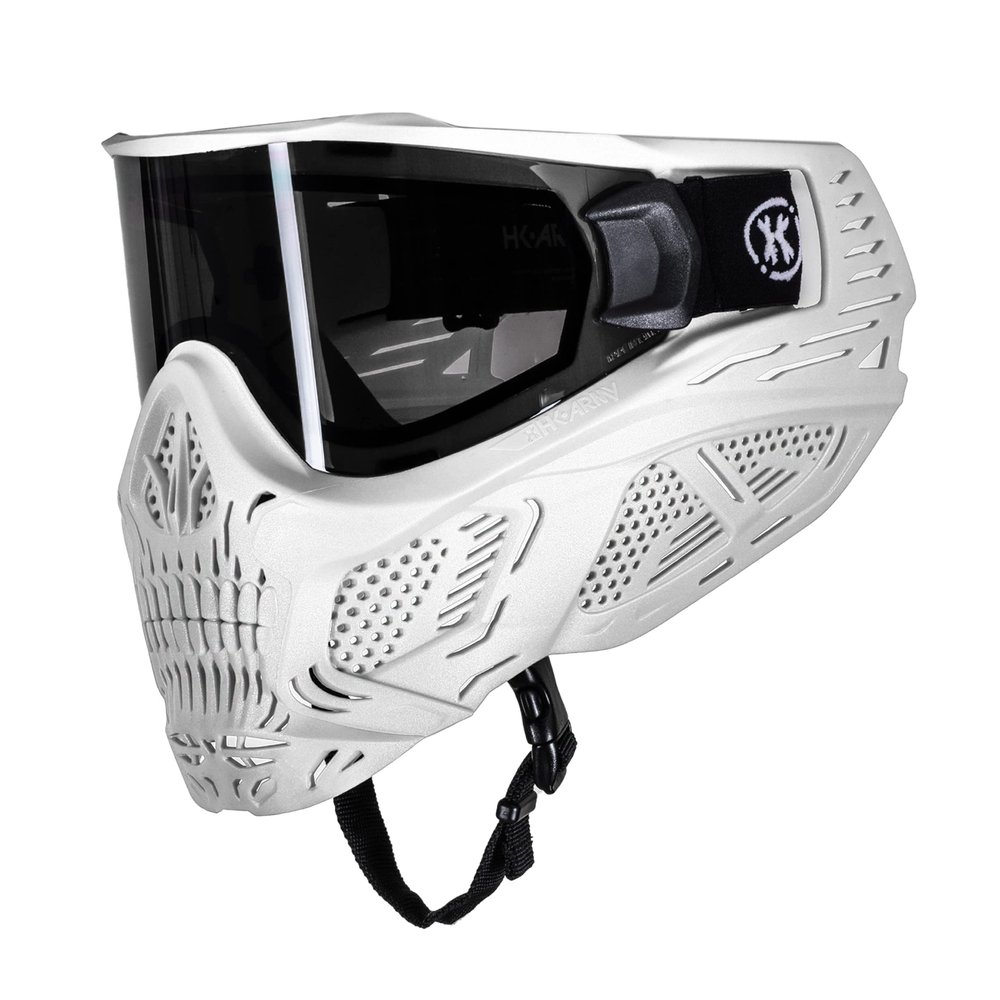 HK Army HSTL Skull Paintball Goggle/Airsoft Mask (White, Smoke)