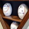 43 Baseball Ball Display Case Cabinet - Home Plate Shaped (Cherry) view 3