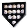 14 Baseball Ball Display Case Cabinet - Home Plate Shaped (Black) view 1