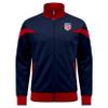 Icon Sports Officially Licensed U.S. Soccer Full Zip Up Active Adult Training Soccer Track Jacket | Striker, Navy, XX-Large view 3