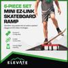 Elevate Outdoor Polypropylene Mini EZ-Link 6-Piece Skateboard Set with Slopes for Scooters, BMX Bikes and RC Cars - 600 lb. Maximum Weight Capacity view 2