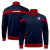 Icon Sports Officially Licensed U.S. Soccer Full Zip Up Active Adult Training Soccer Track Jacket | Striker, Navy, Medium view 2