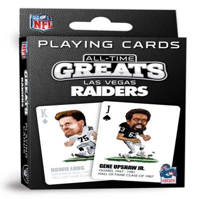 MasterPieces Family Games - NFL Las Vegas Raiders All-Time Greats Playing Cards - Officially Licensed Playing Card Deck for Adults, Kids, and Family