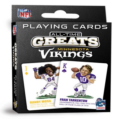 Masterpieces NFL Minnesota Vikings Playing Cards, Officially Licensed All Time Greats Deck, Premium Team Collectible Game Night Poker Play, MN Vikings Gifts Fans and Collectors, Tailgate Entertainment