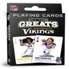 Masterpieces NFL Minnesota Vikings Playing Cards, Officially Licensed All Time Greats Deck, Premium Team Collectible Game Night Poker Play, MN Vikings Gifts Fans and Collectors, Tailgate Entertainment