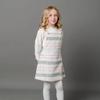 Hope & Henry Baby Girls' Sleeveless Ruffle Strap Skirtall, 12-18 Months, Gray and Rose Plaid view 2